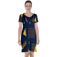 Abstract-e3 Short Sleeve Nightdress by nateshop