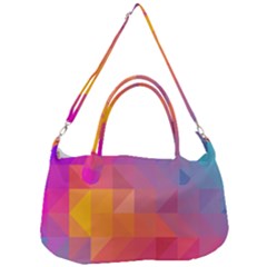 Illustration Geometric Pattern Design Graphic Removal Strap Handbag by Wegoenart