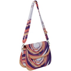 Illustration Colorful Yellow Purple Orange Saddle Handbag by Wegoenart