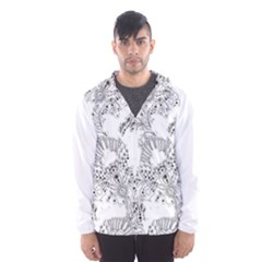 Im Fourth Dimension Black White 34 Men s Hooded Windbreaker by imanmulyana