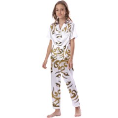 Im Fourth Dimension Colour 37 Kids  Satin Short Sleeve Pajamas Set by imanmulyana