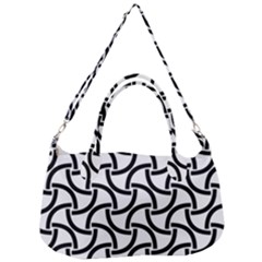 Background Monochrome Geometric Removal Strap Handbag by Wegoenart