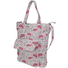 Illustration Flowers Pattern Wallpaper Floral Shoulder Tote Bag by Wegoenart