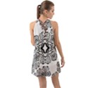 IM Fourth Dimension Black White 57 Halter Tie Back Chiffon Dress View2