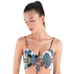 Im Fourth Dimension Colour 60 Woven Tie Front Bralet by imanmulyana