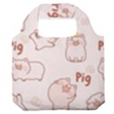 Pig Cartoon Background Pattern Premium Foldable Grocery Recycle Bag View1