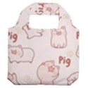 Pig Cartoon Background Pattern Premium Foldable Grocery Recycle Bag View2