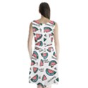 Illustration Watermelon Fruit Sweet Slicee Sleeveless Waist Tie Chiffon Dress View2