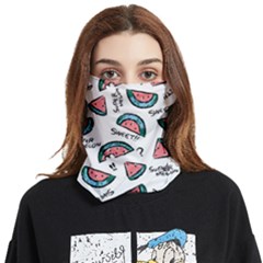 Illustration Watermelon Fruit Sweet Slicee Face Covering Bandana (two Sides) by Sudhe