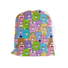 Care Bears Bear Background Cartoon Drawstring Pouch (xl) by Sudhe