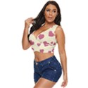 Valentine Flat Love Hearts Design Romantic Women s Sleeveless Wrap Top View2