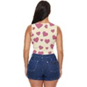 Valentine Flat Love Hearts Design Romantic Women s Sleeveless Wrap Top View4