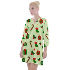 Illustration Festive Background Holiday Background Open Neck Shift Dress by Amaryn4rt