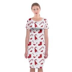 Christmas Template Advent Cap Classic Short Sleeve Midi Dress by Amaryn4rt