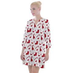 Christmas Template Advent Cap Open Neck Shift Dress by Amaryn4rt