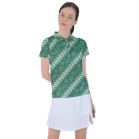 Vector Batik Pattern Java Indonesia Art Women s Polo Tee by Wegoenart