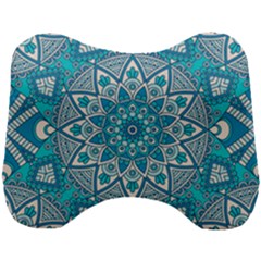 Mandala Blue Head Support Cushion by zappwaits