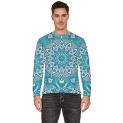 Mandala Blue Men s Fleece Sweatshirt by zappwaits