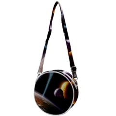 Planets In Space Crossbody Circle Bag by Sapixe