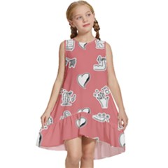 Stickers Hobbies Hearts Reading Kids  Frill Swing Dress by danenraven