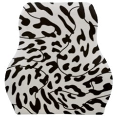 Leopard Print Black And White Car Seat Velour Cushion  by ConteMonfrey