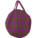 Illustration Argyle Pattern Argyle Background Giant Round Zipper Tote View2