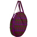 Illustration Argyle Pattern Argyle Background Giant Round Zipper Tote View3