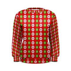 Illustration Festive Pattern Christmas Holiday Women s Sweatshirt by danenraven