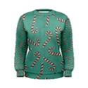 Christmas Candy Cane Background Women s Sweatshirt View1