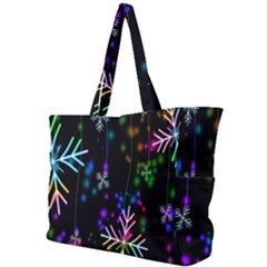 Snowflakes Lights Simple Shoulder Bag by artworkshop