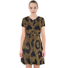 Metallic Snake Skin Pattern Adorable In Chiffon Dress by BangZart