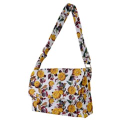 Pumpkin Fruit Flower Pattern Full Print Messenger Bag (m) by Ravend