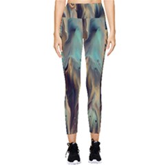 Abstract Painting In Colored Paints Pocket Leggings  by Ravend