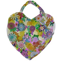 Illustration-pattern-abstract Giant Heart Shaped Tote by Pakrebo