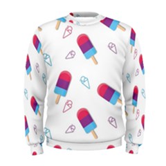 Ice Cream Popsicles Wallpaper Men s Sweatshirt by Ravend