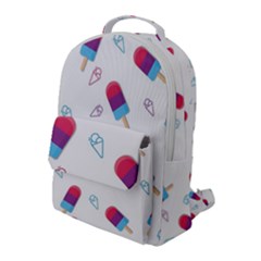 Ice Cream Popsicles Wallpaper Flap Pocket Backpack (large) by Ravend