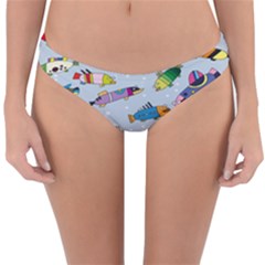 Fish Ocean Sea Water Diving Blue Nature Reversible Hipster Bikini Bottoms by Ravend