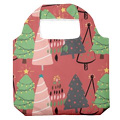 Christmas Tree Icon Premium Foldable Grocery Recycle Bag by danenraven