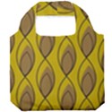 Yellow Brown Minimalist Leaves  Foldable Grocery Recycle Bag View1