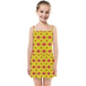 Red Yellow Abstract Kids  Summer Sun Dress View1