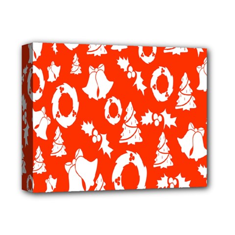 Orange  Card Christmas December Deluxe Canvas 14  X 11  (stretched) by artworkshop