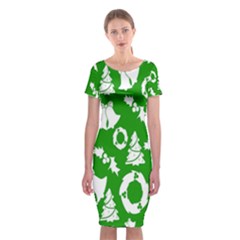 Green Card Christmas December4 Classic Short Sleeve Midi Dress by artworkshop