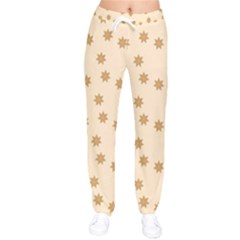 Gingerbread Star Women Velvet Drawstring Pants by artworkshop