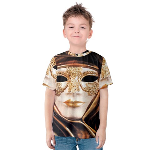 Venetian Mask Kids  Cotton Tee by ConteMonfrey