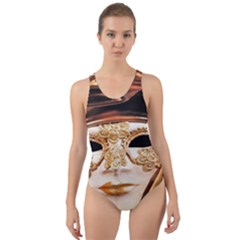 Venetian Mask Cut-out Back One Piece Swimsuit by ConteMonfrey