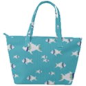 Blue Fish Pattern Back Pocket Shoulder Bag  View2