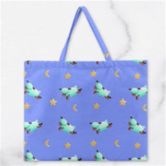 Seamless Pastel Wallpaper Animal Zipper Large Tote Bag by danenraven