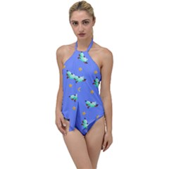 Seamless Pastel Wallpaper Animal Go With The Flow One Piece Swimsuit by danenraven