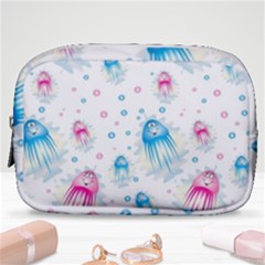 Jellyfis Pink Blue Cartoon Make Up Pouch (small) by danenraven