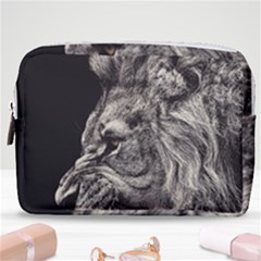 Angry Male Lion Make Up Pouch (medium) by Jancukart